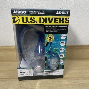 US Divers Airgo Full Face Snorkel Mask - Adult XS/SM Easy Breathe Snorkel System
